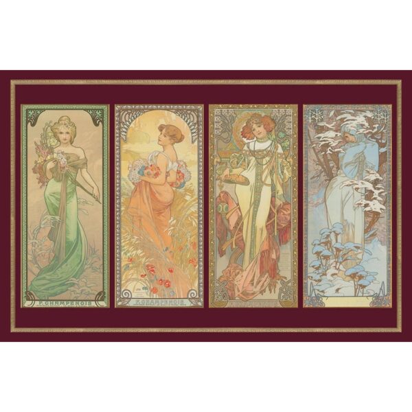 Metallique Puzzle Mucha 4 saisons 1000P